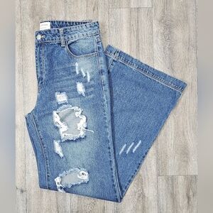 Litz By Uniq Flare Legged Distressed Jeans-Size 29/9